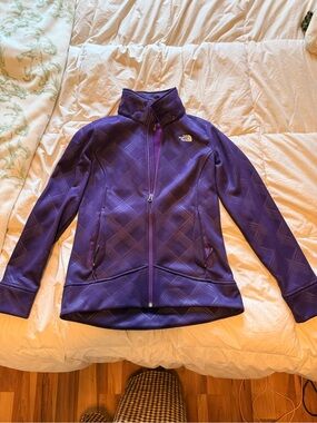 The North Face Women's Purple Patterned Full-Zip Utility Jacket